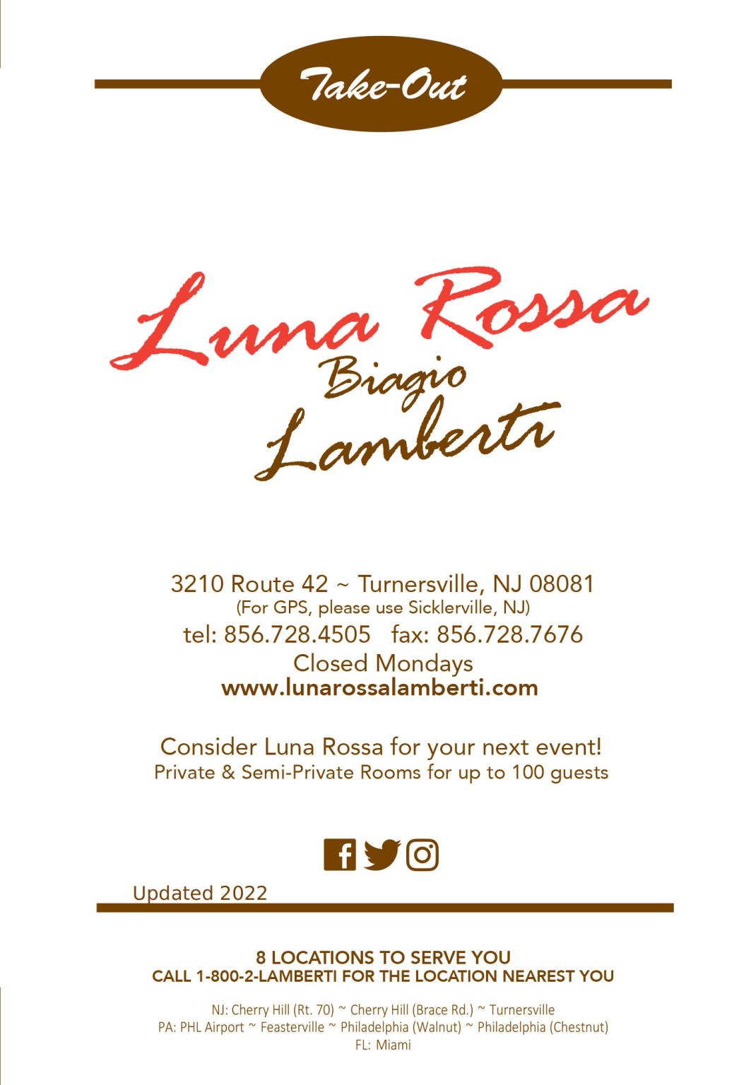 Our Menu Luna Rossa Biagio Lamberti